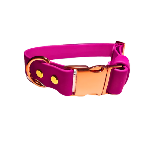 Rose adjustable quick release waterproof dog collar