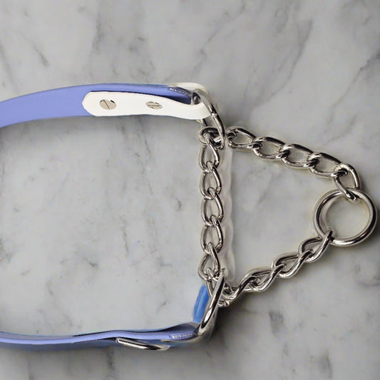 "Ultimate Comfort and Style: The Periwinkle Biothane Martingale Collar - Your Dog's Perfect Waterproof, Odor-Resistant, and Easy-to-Clean Accessory!"
