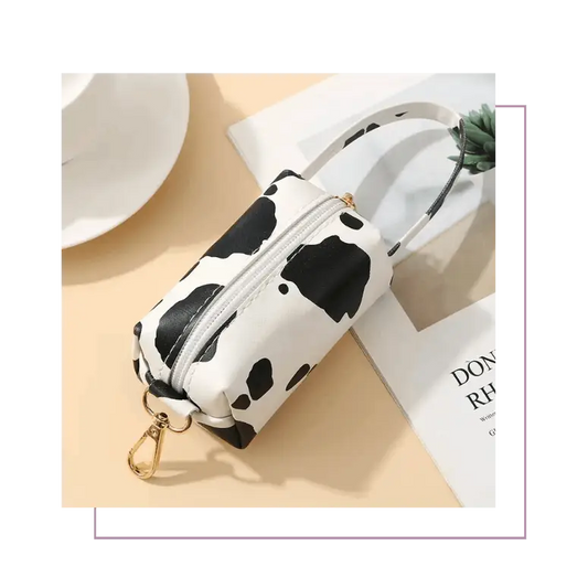 cow print waste bag holder